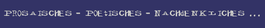 Poetisches